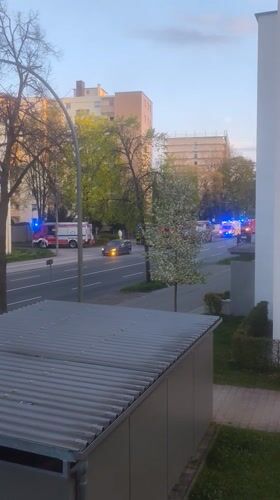 Emergency vehicles respond on Augsburg street
