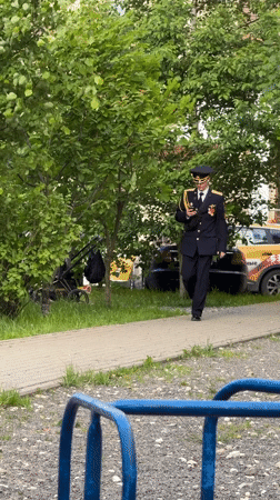 Mother and toddler spend afternoon at Odintsovo playground