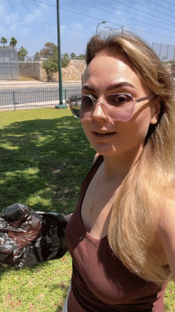 Woman with plastic bag spotted in Bat Yam park