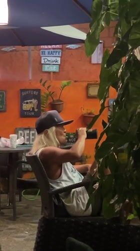 Person observed at outdoor restaurant in Kuta, Indonesia