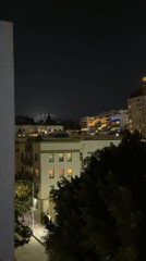 Hollywood Sign captured in nighttime footage from LA rooftop