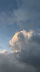 Sunlit clouds observed over Kuta Selatan, Indonesia