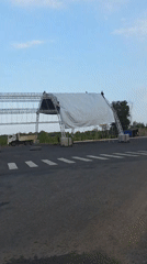 Construction project underway near crosswalk in Mui Ne