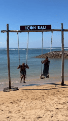 Beach swings and indoor play at Icon Bali, Denpasar