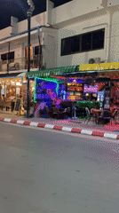 Evening street life documented in Karon, Thailand