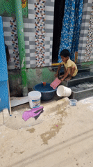 Morning life unfolds in Puttaparthi through ordinary moments