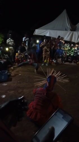 Nighttime cultural dance performance draws crowds in Otukpa, Nigeria
