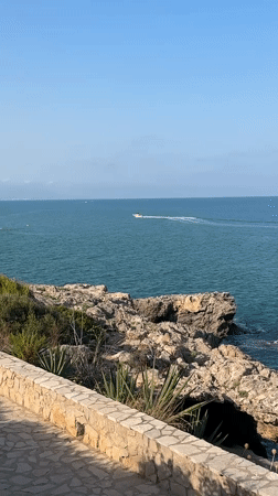 Afternoon along the rocky coast of Orpesa, Spain