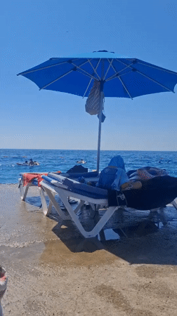 Rocky beach day on the Montenegro coast