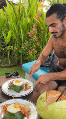 Traditional Indonesian beachside lunch documented in Selemadeg Timur