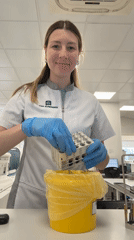Inside a Moscow medical lab during routine sample processing