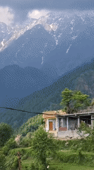Morning life unfolds in Himalayan village of Naddi, India
