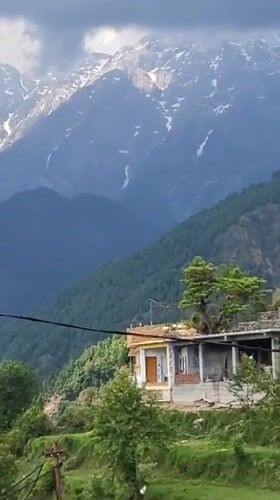 Morning life unfolds in Himalayan village of Naddi, India