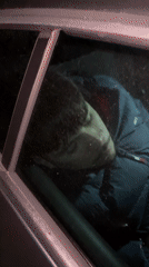 Person filmed sleeping in car backseat in Zlatograd