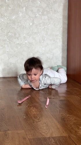 Baby's morning playtime captured in Elena, Bulgaria