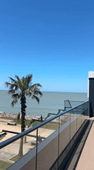 Morning beach view captured from Batumi balcony