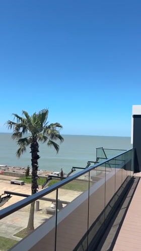 Morning beach view captured from Batumi balcony