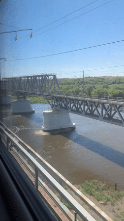 Train journey through Krasnodar region documented by passenger