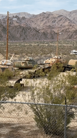 Desert roadside stops along the Chiriaco Summit and Indio stretch