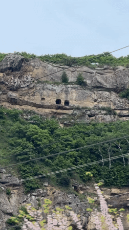 Cave entrances spotted on Georgian hillside near power lines