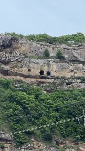 Cave entrances spotted on Georgian hillside near power lines