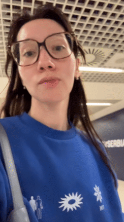 Traveler documents complete airport journey at Belgrade Nikola Tesla