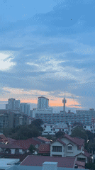 Sunset captured over Pattaya City skyline
