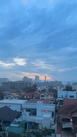 Sunset captured over Pattaya City skyline
