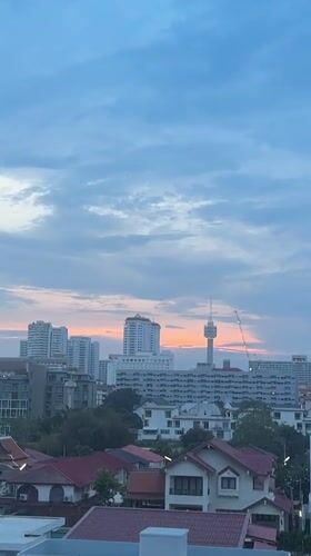 Sunset captured over Pattaya City skyline