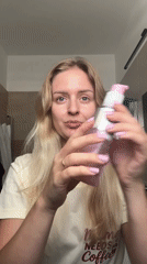 Morning skincare and hair routine in a Petah Tikva bathroom
