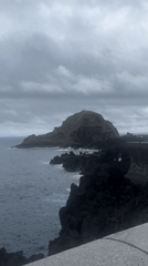 Coastal scenes captured at Porto Moniz amid choppy seas