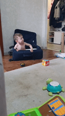 Toddler found sitting in suitcase, smiling in Ufa home