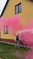 Gender reveal party announces baby girl in Belarus