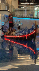 Indoor gondola attraction operates in Panyu District shopping complex