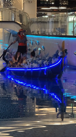 Indoor gondola attraction operates in Panyu District shopping complex