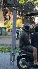 Morning street life captured in North Kuta, Indonesia