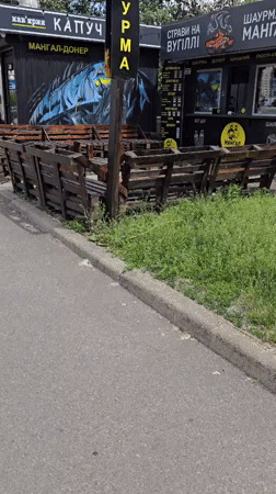 Ordinary street life documented across Kyiv neighborhoods during June morning