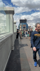 Tourist captures Las Vegas Strip attractions and entertainment