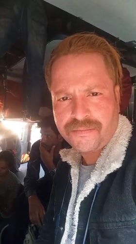 Man in denim jacket observed in Jahaj Pura, India