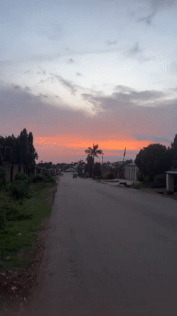 Sunset over Jos streets, with snapshots of everyday life