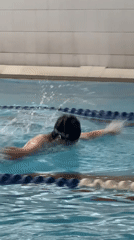 Lap swimming session at an indoor pool in Birobidzhan