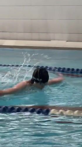 Lap swimming session at an indoor pool in Birobidzhan