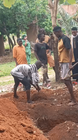 Community gathers for burial ceremony in Andaha, Nigeria