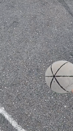 Pickup basketball on an outdoor court in Gabrovo, Bulgaria