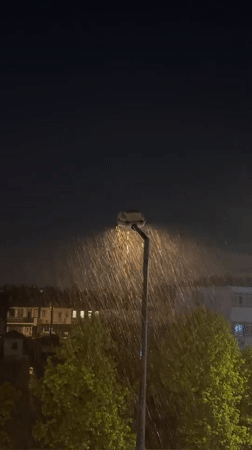 Heavy rainfall floods streets in Fethiye, Turkey