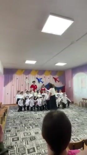 Children perform sailor-themed dance show at Sarapul daycare