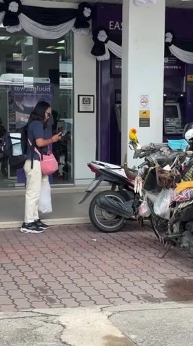 Decorated motorcycle, unusual ATM activity observed in Phuket