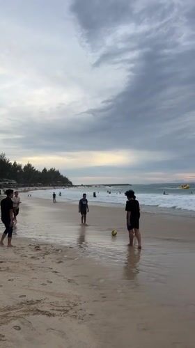 Beach day in Meunasahbale: surf, soccer, and jet skis