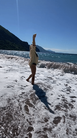 Morning beach scenes from Prijevor, Montenegro's Adriatic coast