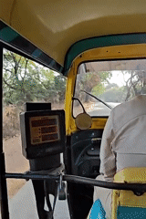 Auto-rickshaw ride captured on Mumbai streets early morning